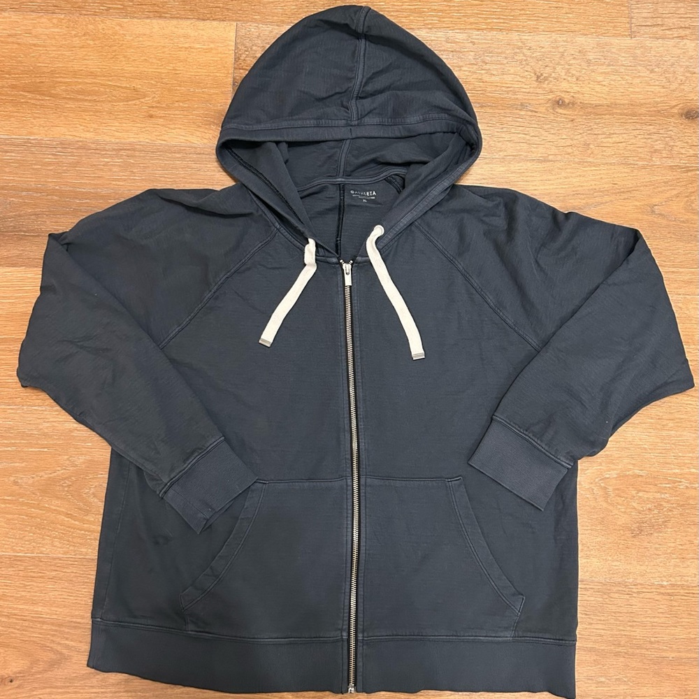 Athleta Gray Full Zip Hoodie